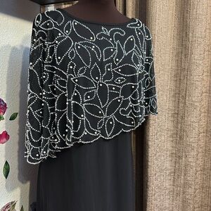 Elegant Black Beaded Dress